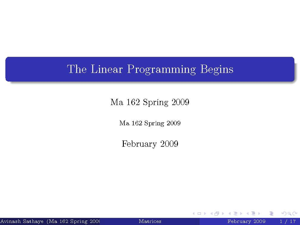 FINITE MATH & ITS APPLIC