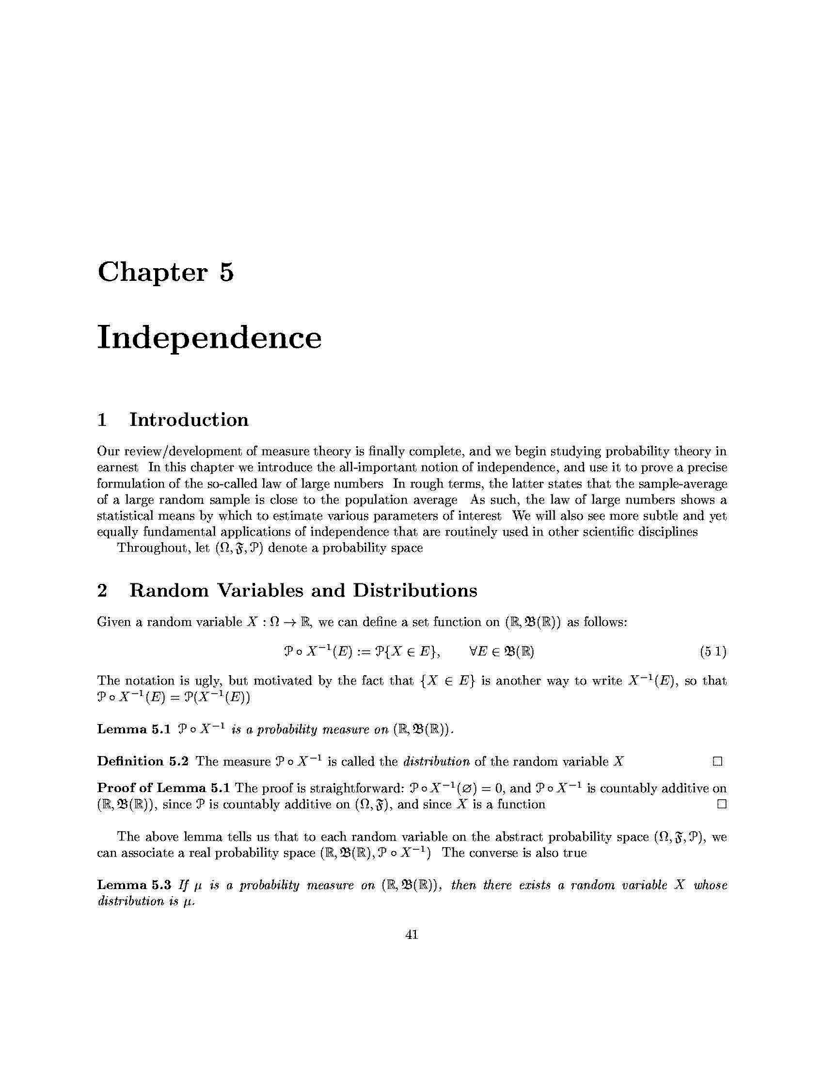 Mathematical Probabilty