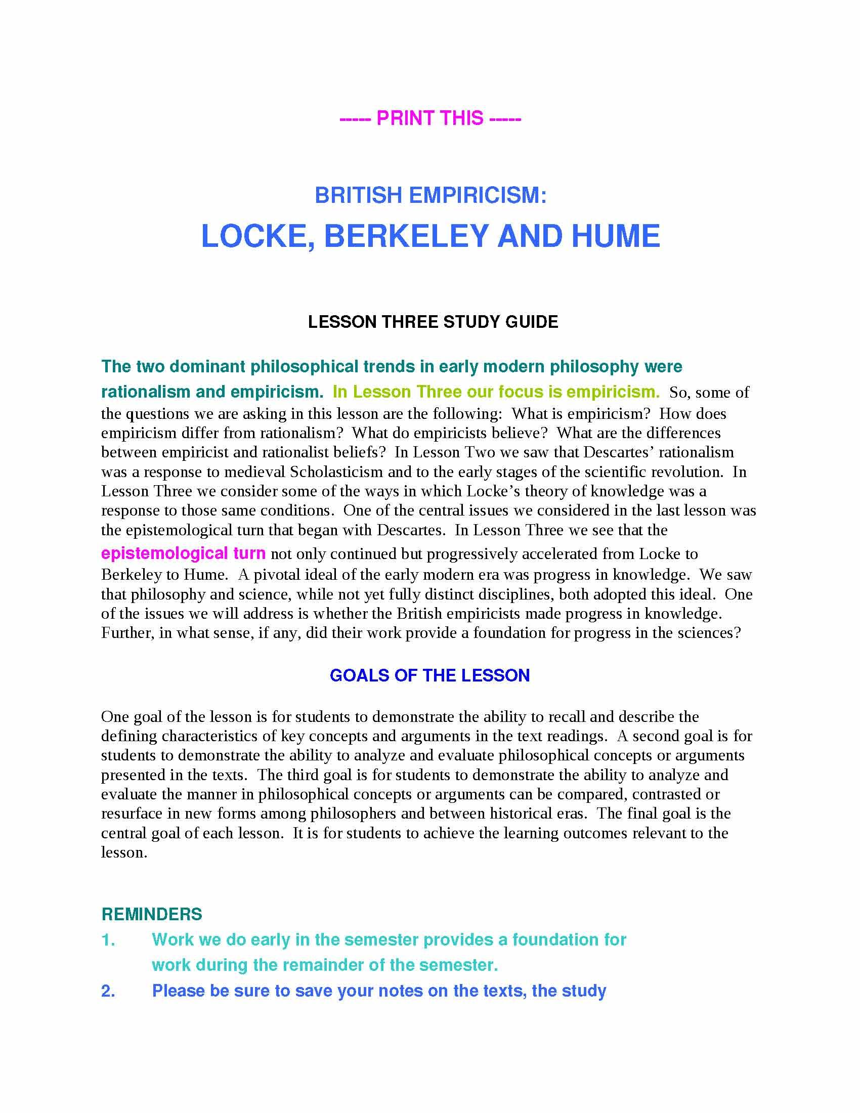 Philosophy Modern & Contempry