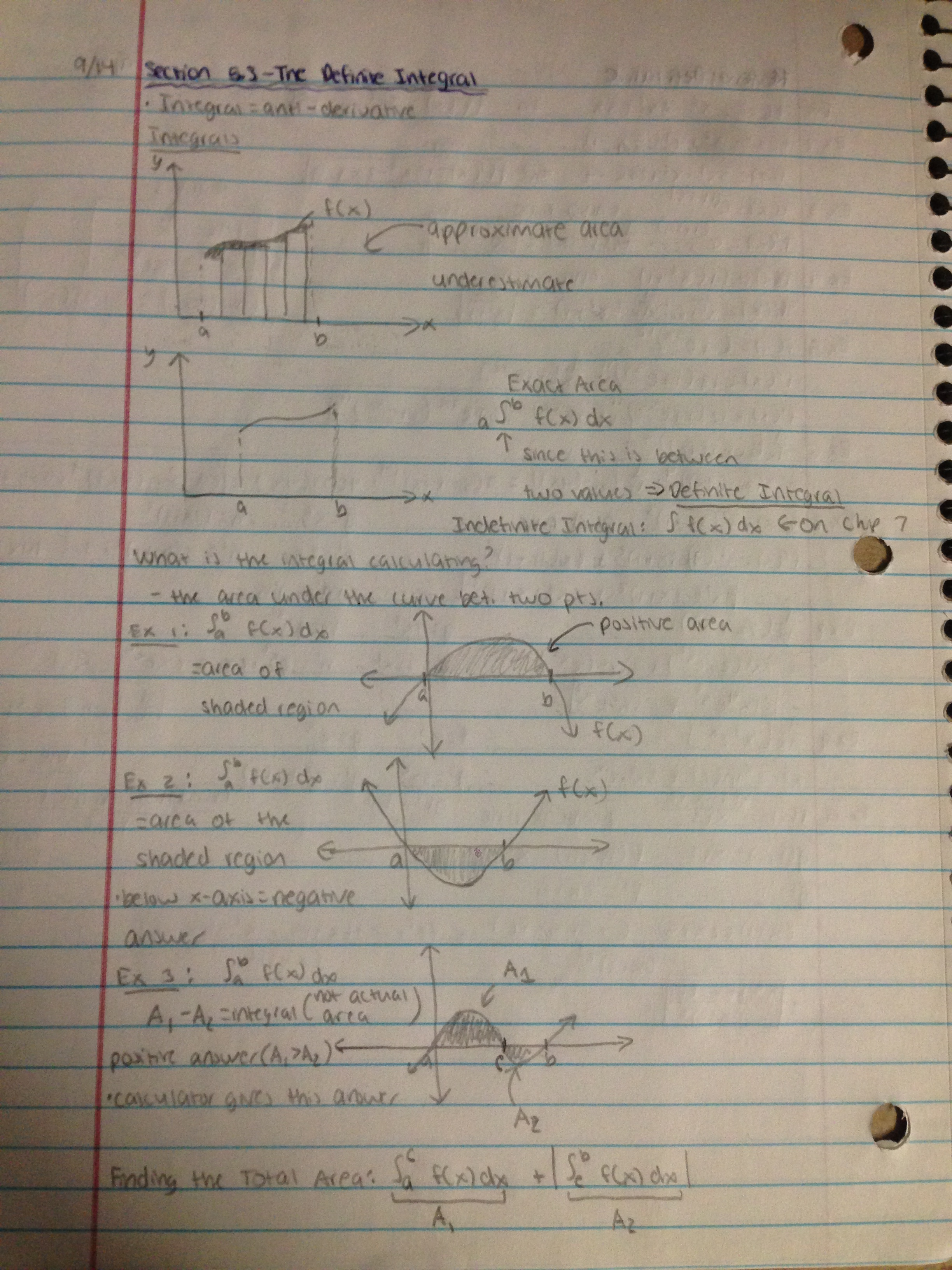 Section 5.3 - The Definite Integral