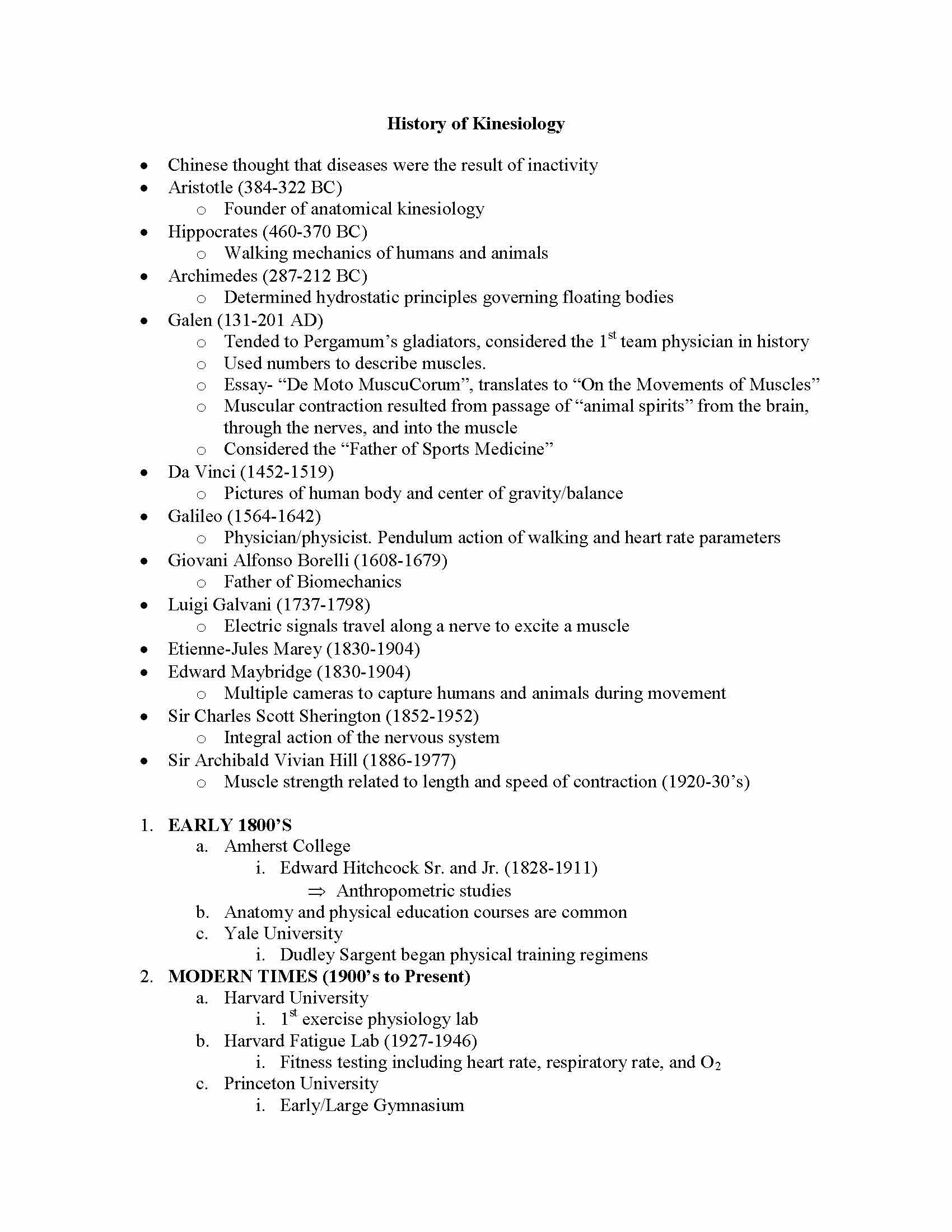 Intro to Kinesiology