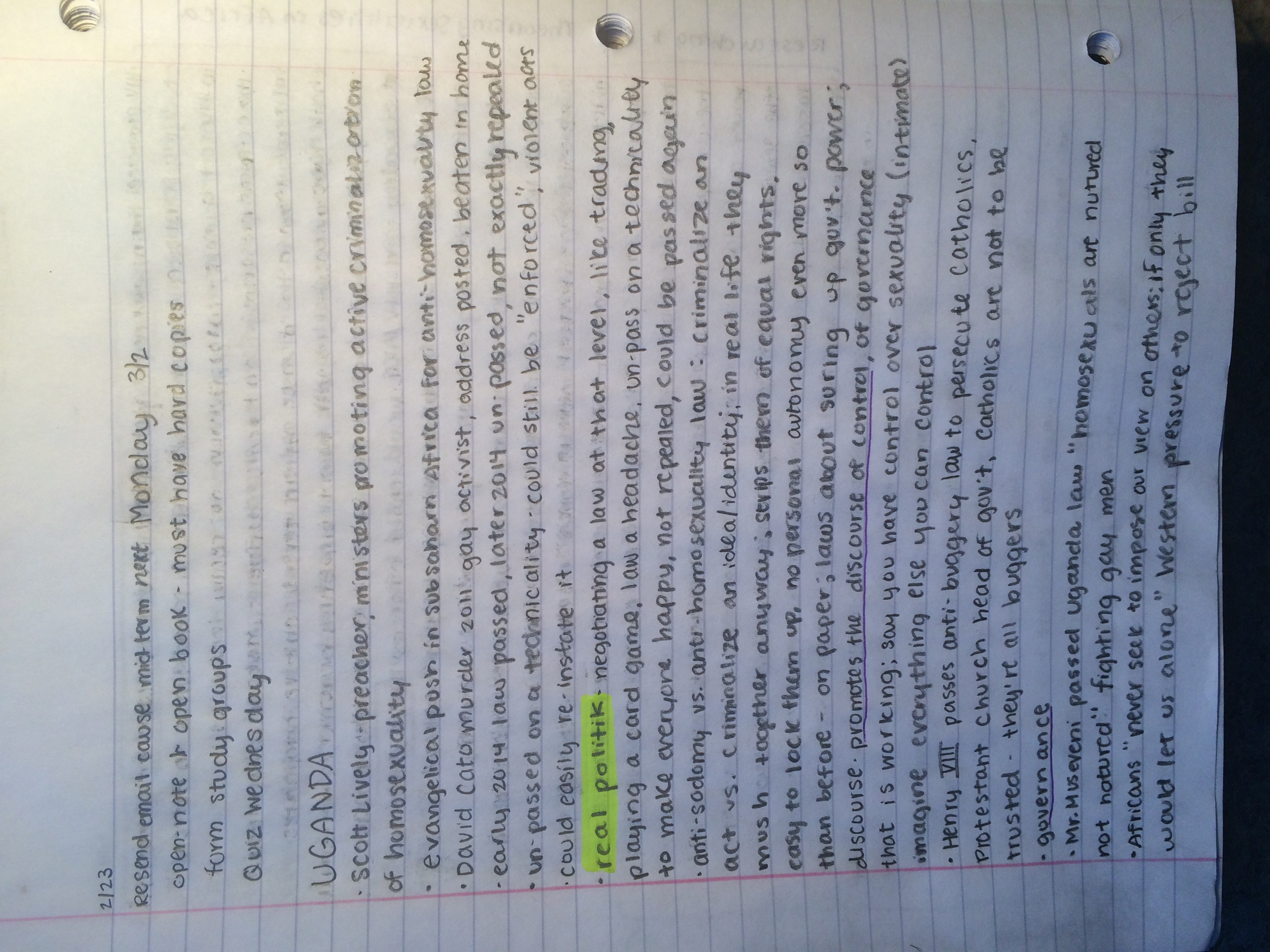 Week 6 Lecture Notes