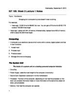 IST 195 Week 2 Lecture Notes