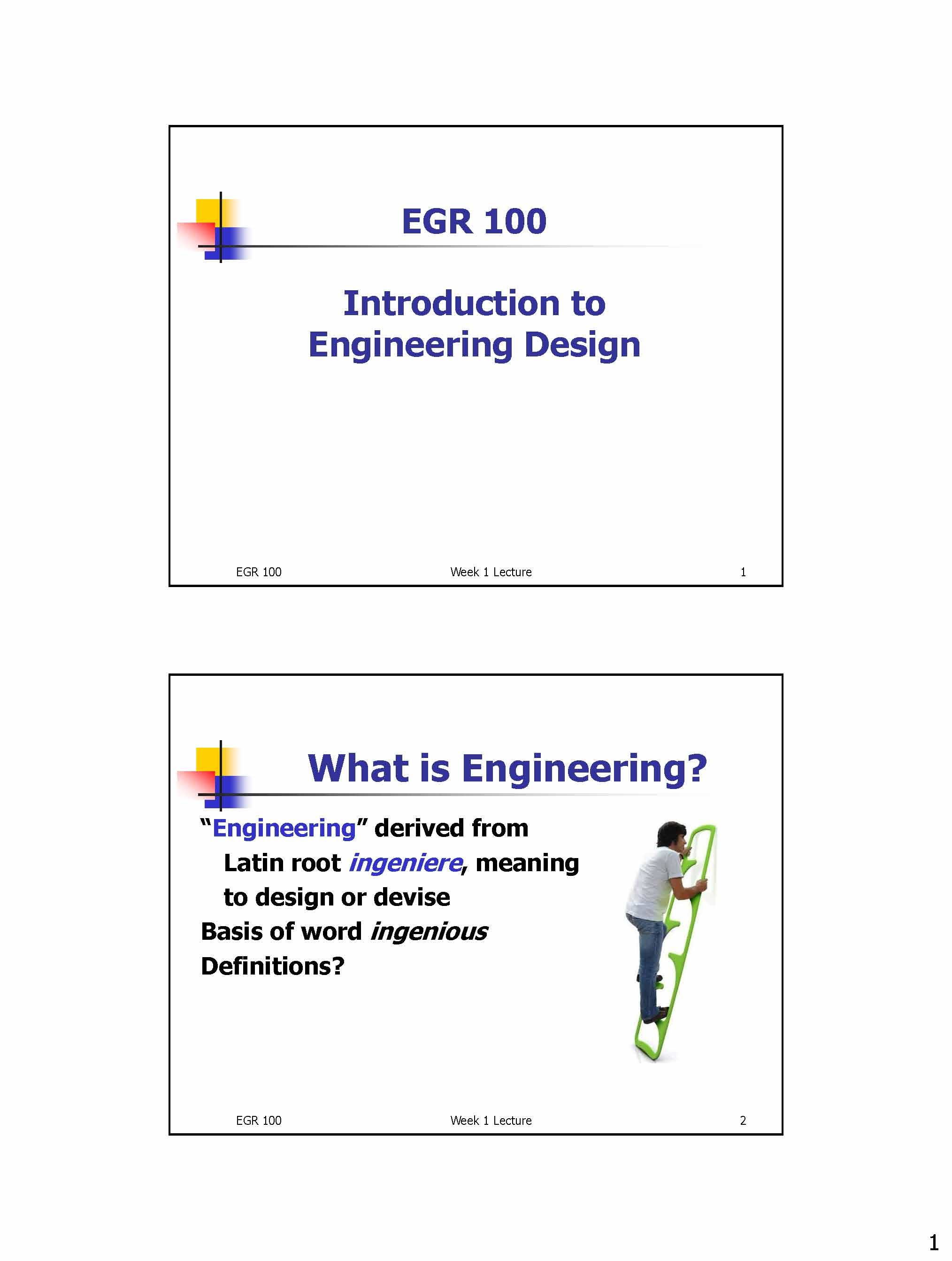 Intro to Engineering Design