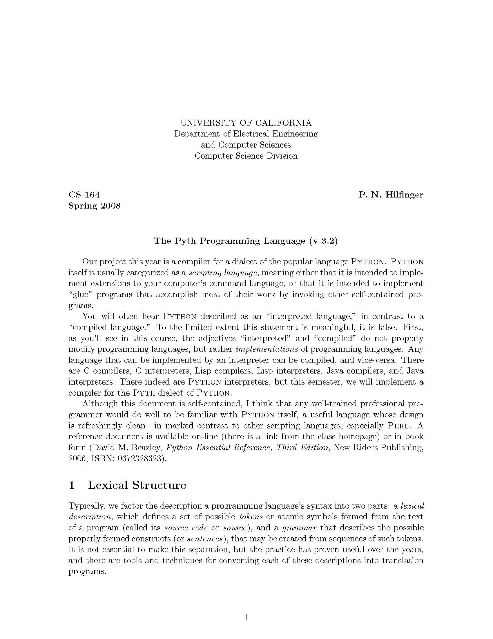 Programming Languages and Compilers