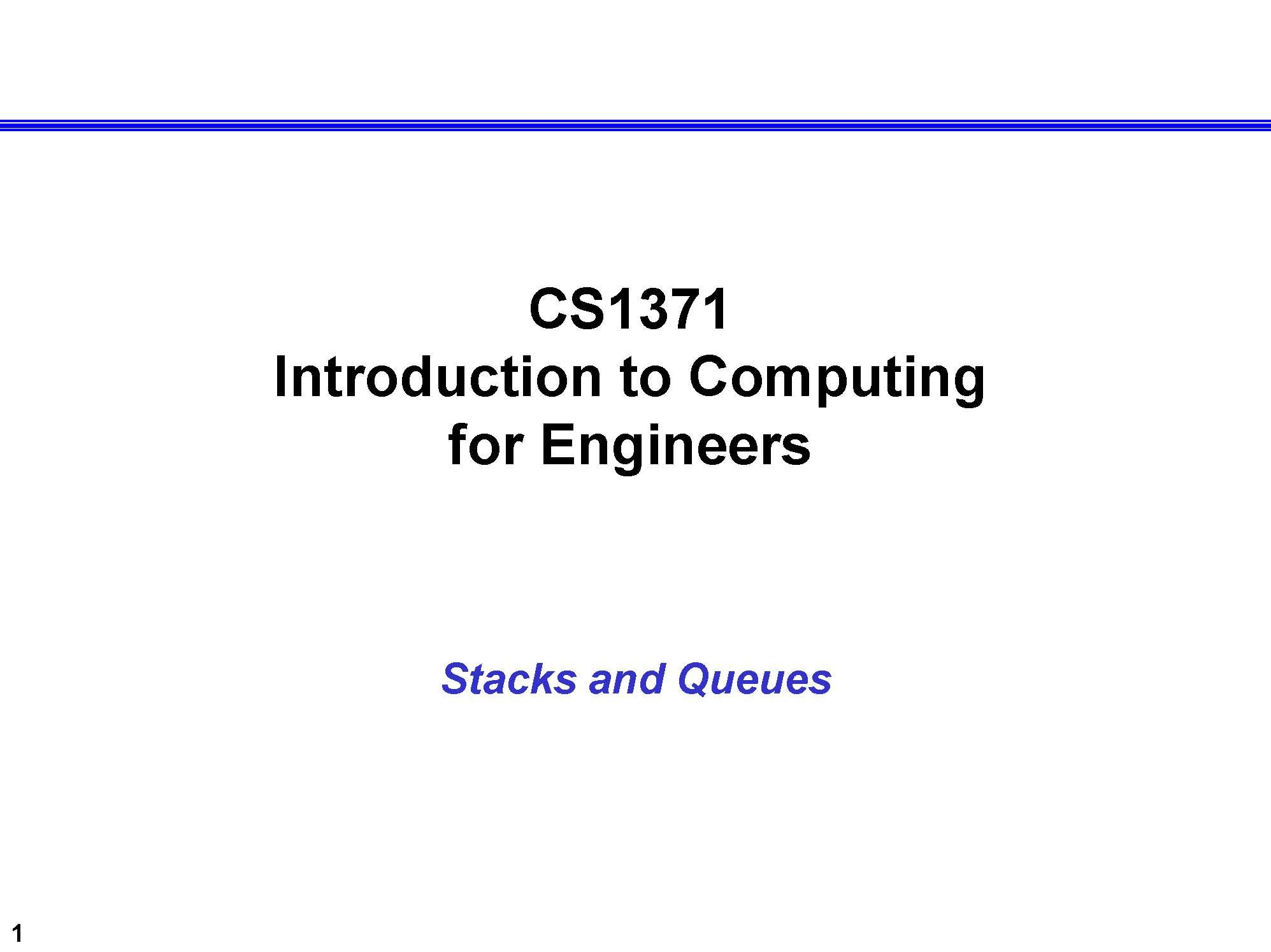 Computing for Engineers