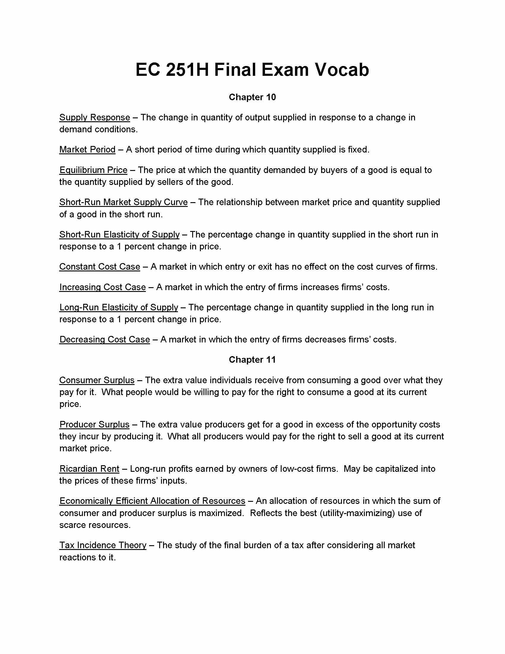 Microeconomics & Public Policy