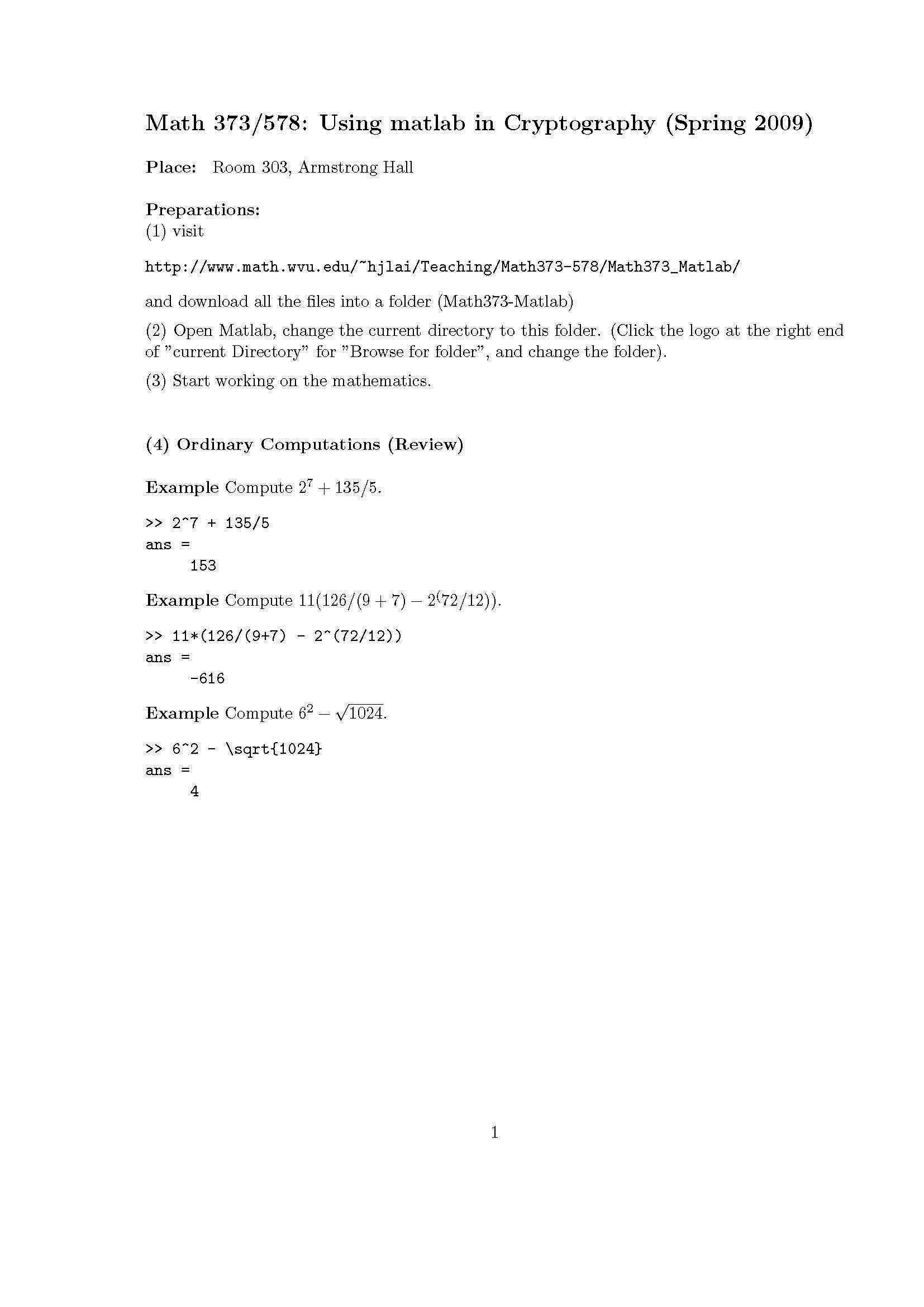 Introduction to Cryptography