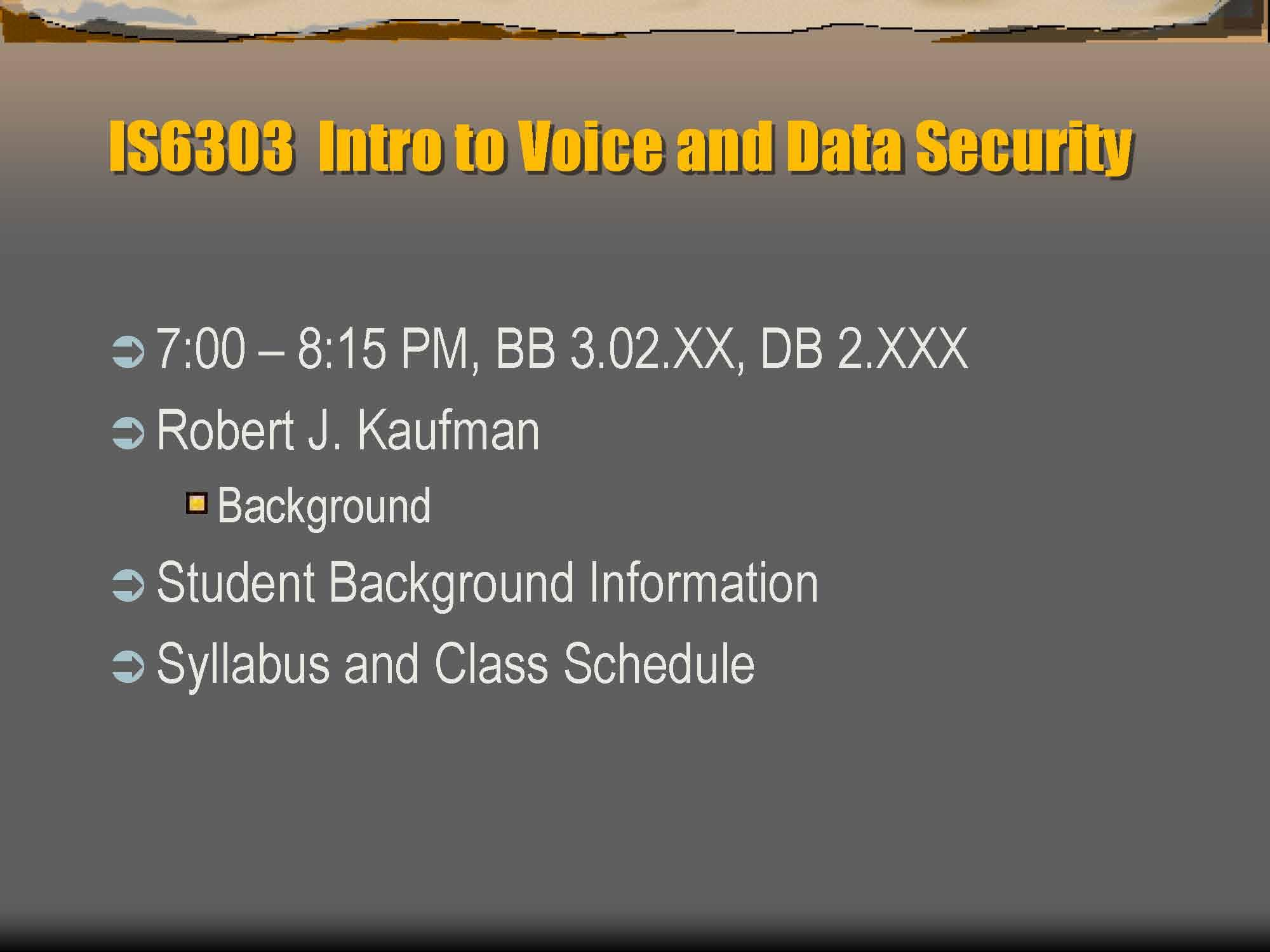 Intro to Voice & Data Security