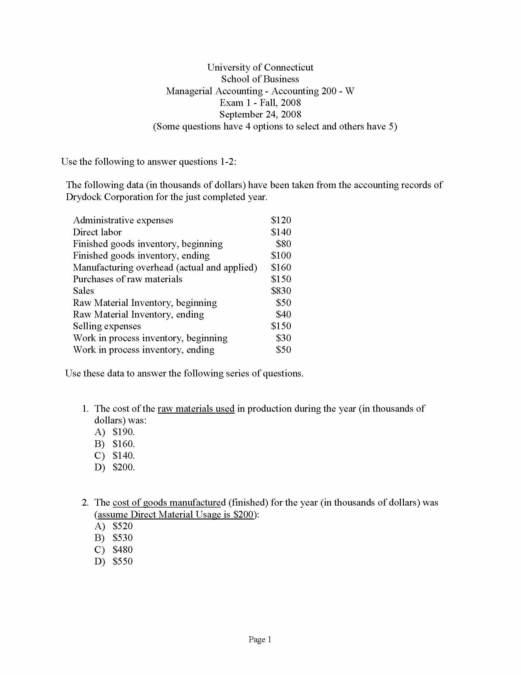 Principles of Managerial Accounting