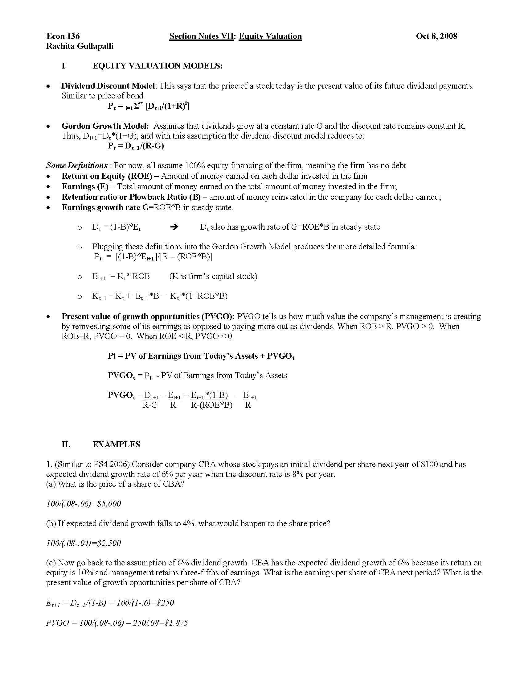 Financial Economics