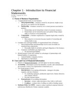 Textbook Chapter 1 and 2 Notes