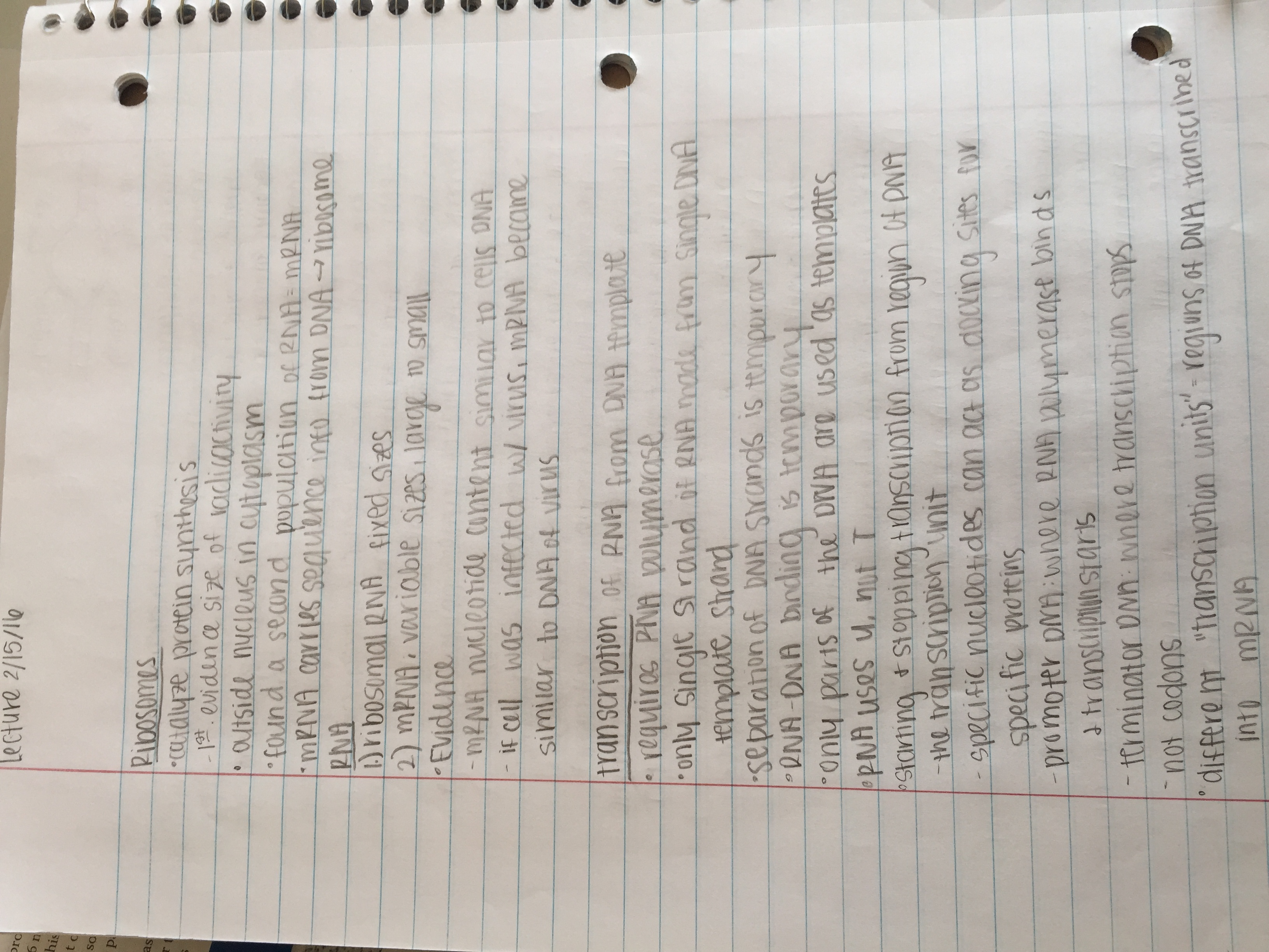 Bio 151 Lecture Notes 2/15-2/19