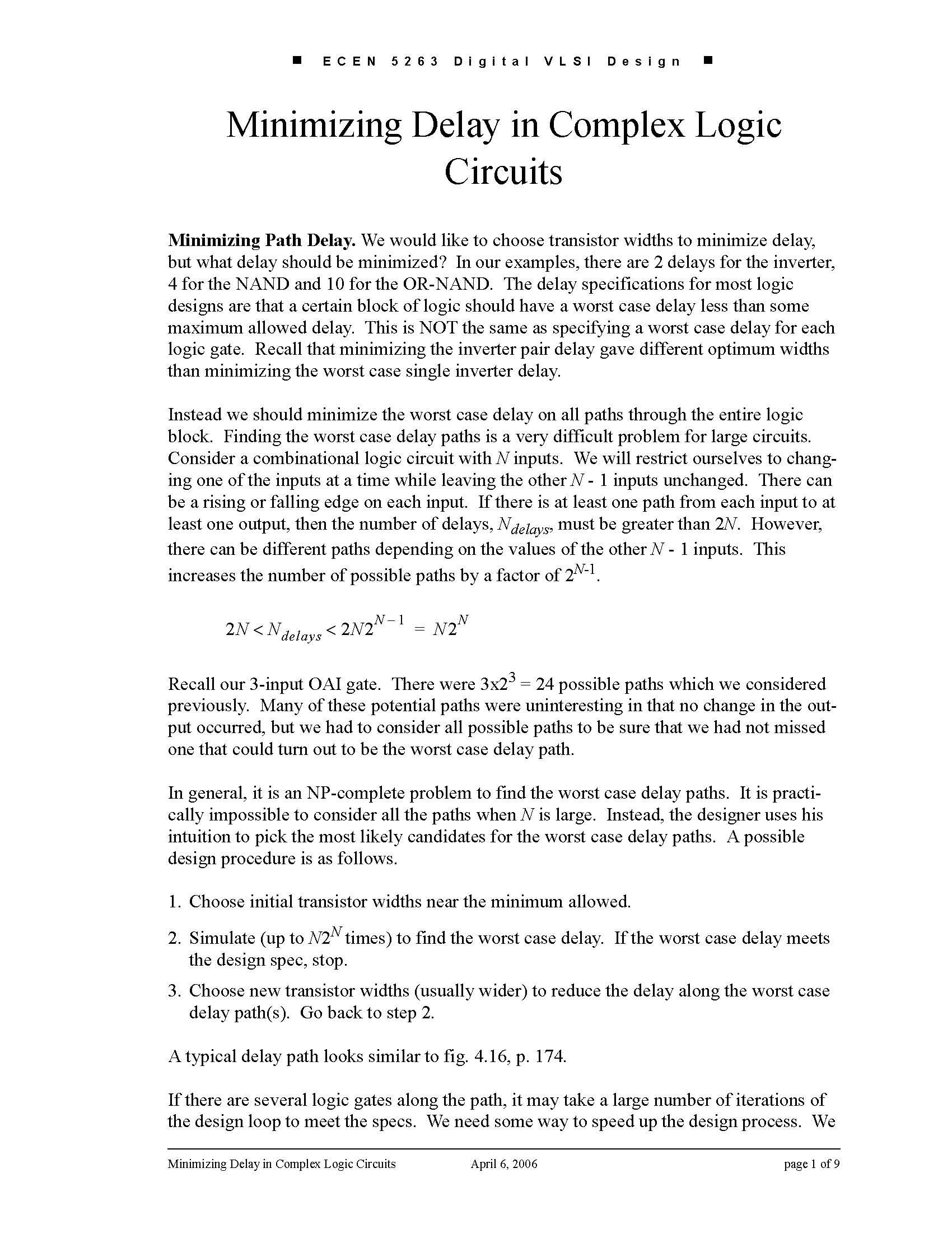 VLSI DIGITAL SYS DES