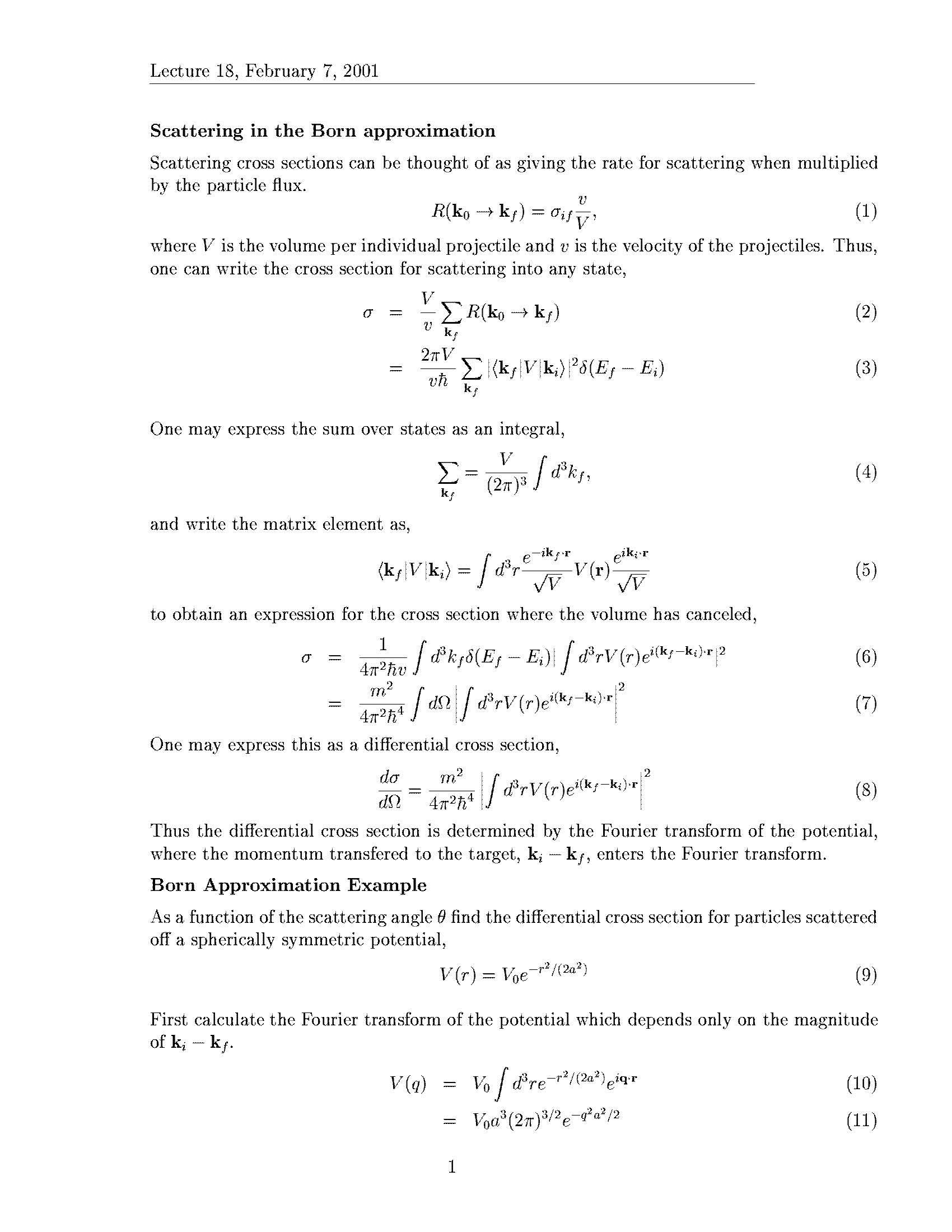Quantum Mechanics I