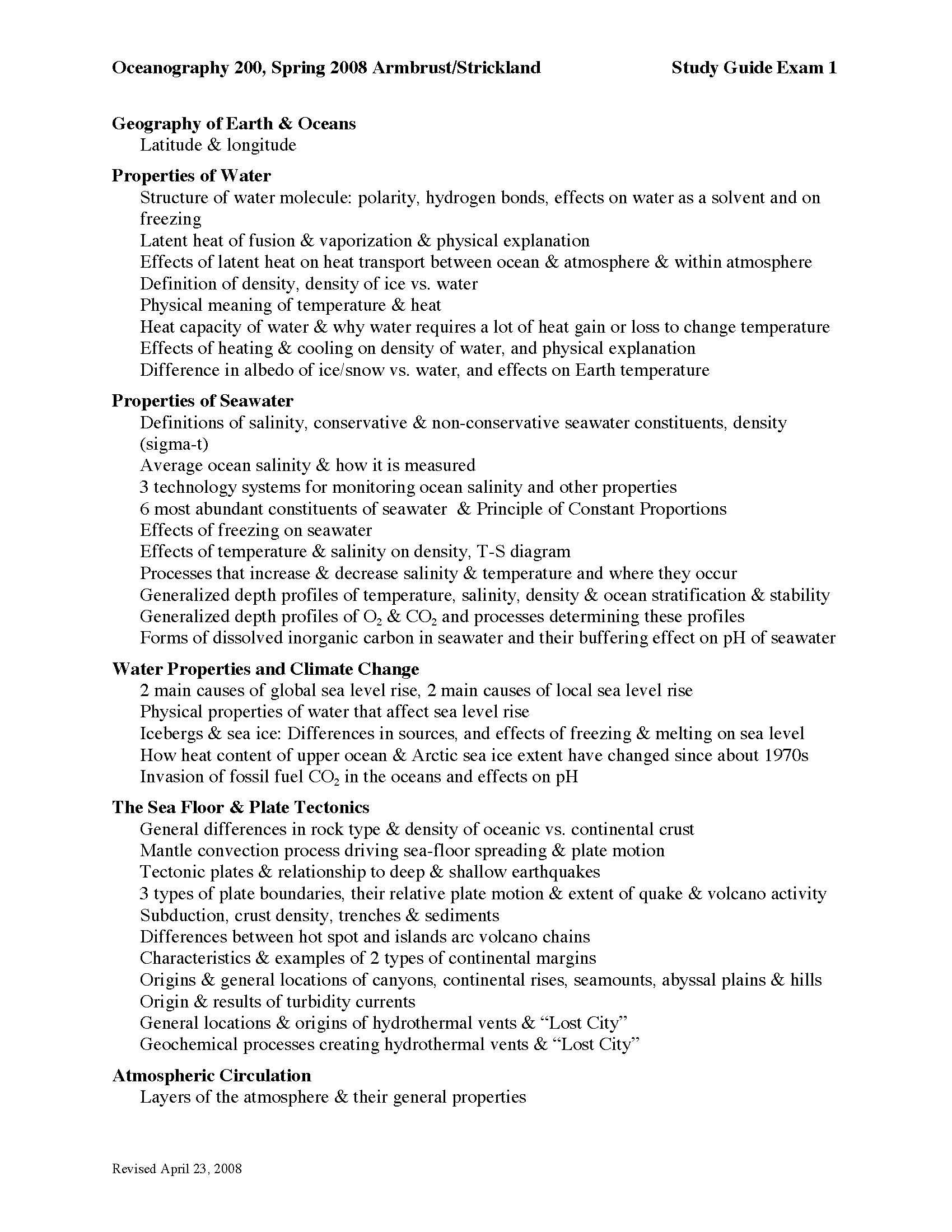 INTRO OCEANOGRAPHY