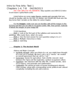 Intro to Fine Arts Reviews