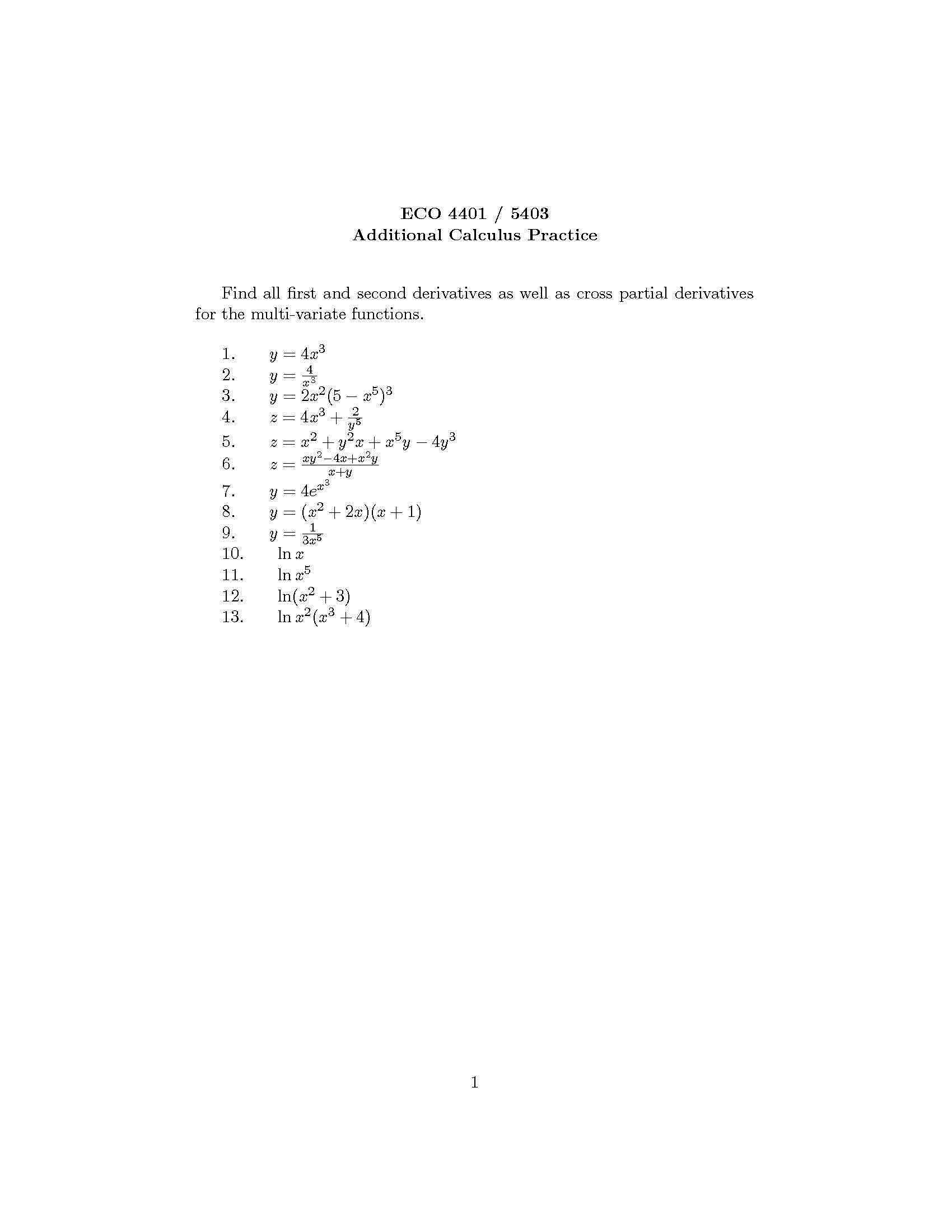 INTRO MATH ECONOMICS