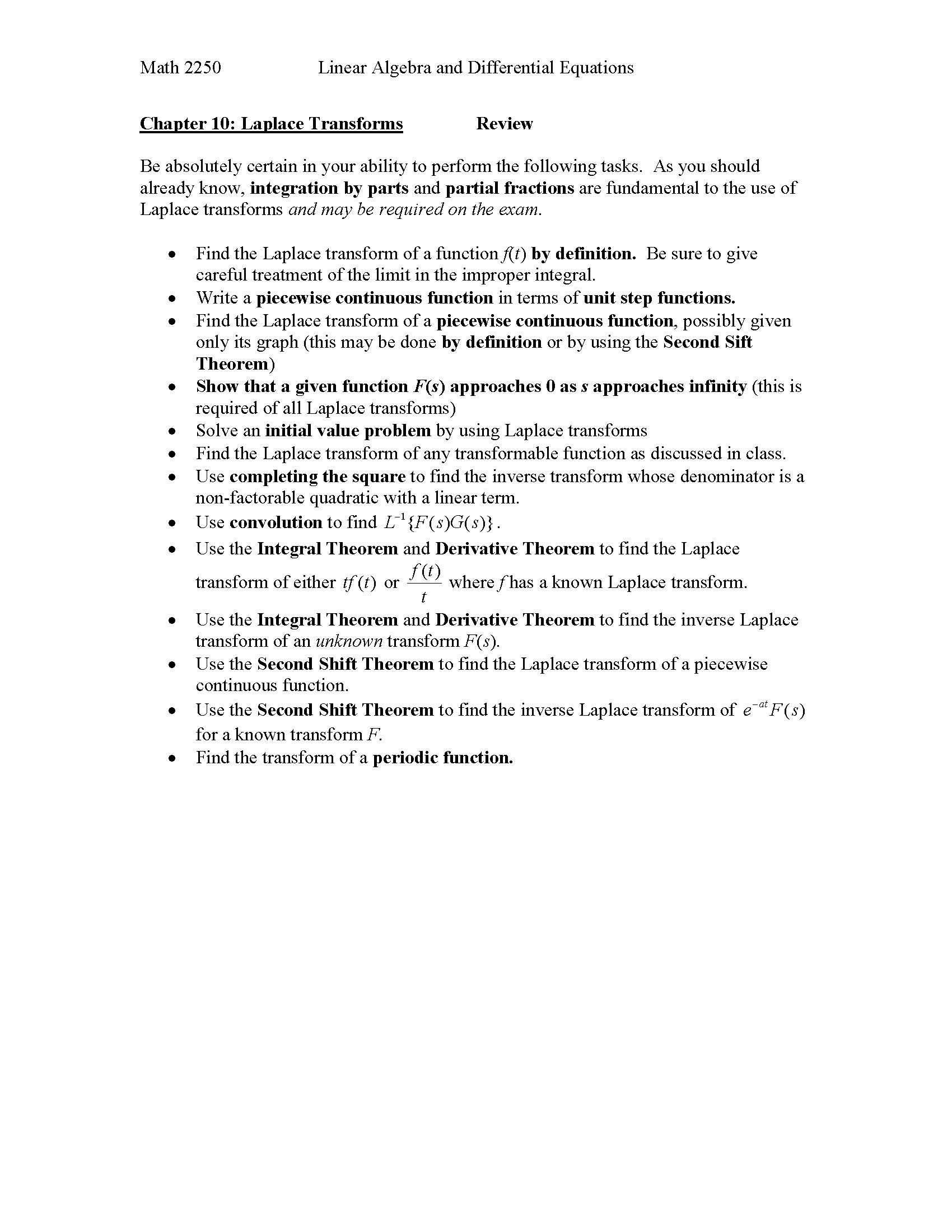 Linear Algebra and Differential Equations