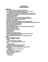 Astronomy 135 Week 5 notes