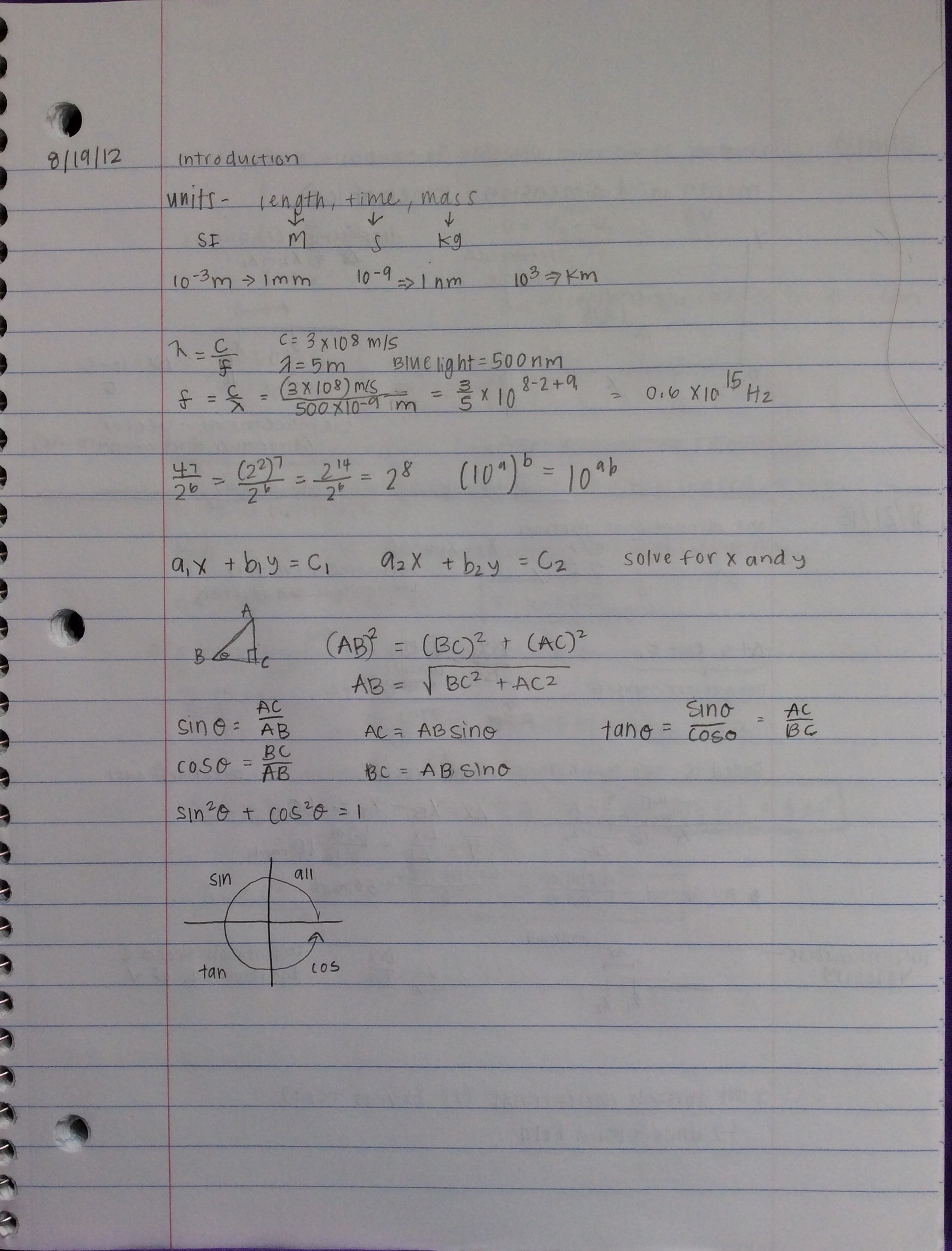 Section 1 notes