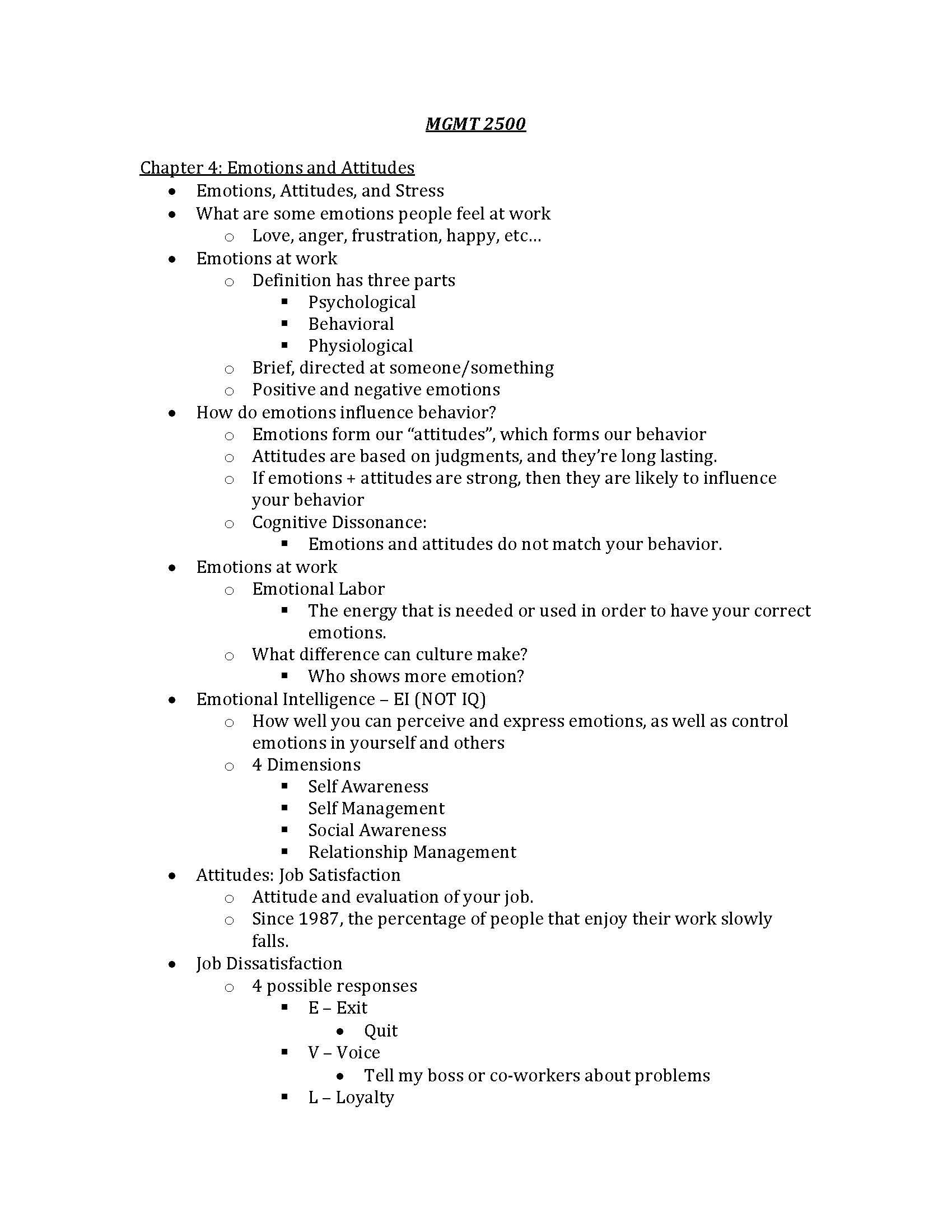Organizational Behavior