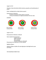 Measurements, Significant Figures, and Unit Conversion