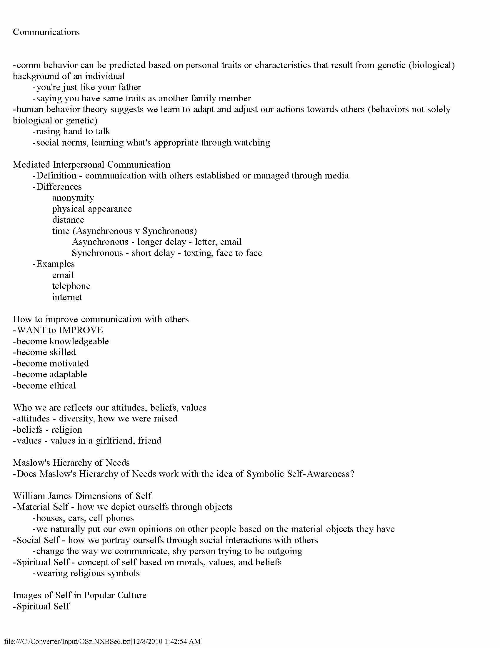 Introduction to Interpersonal Communication