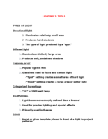 Lighting 1: Tools
