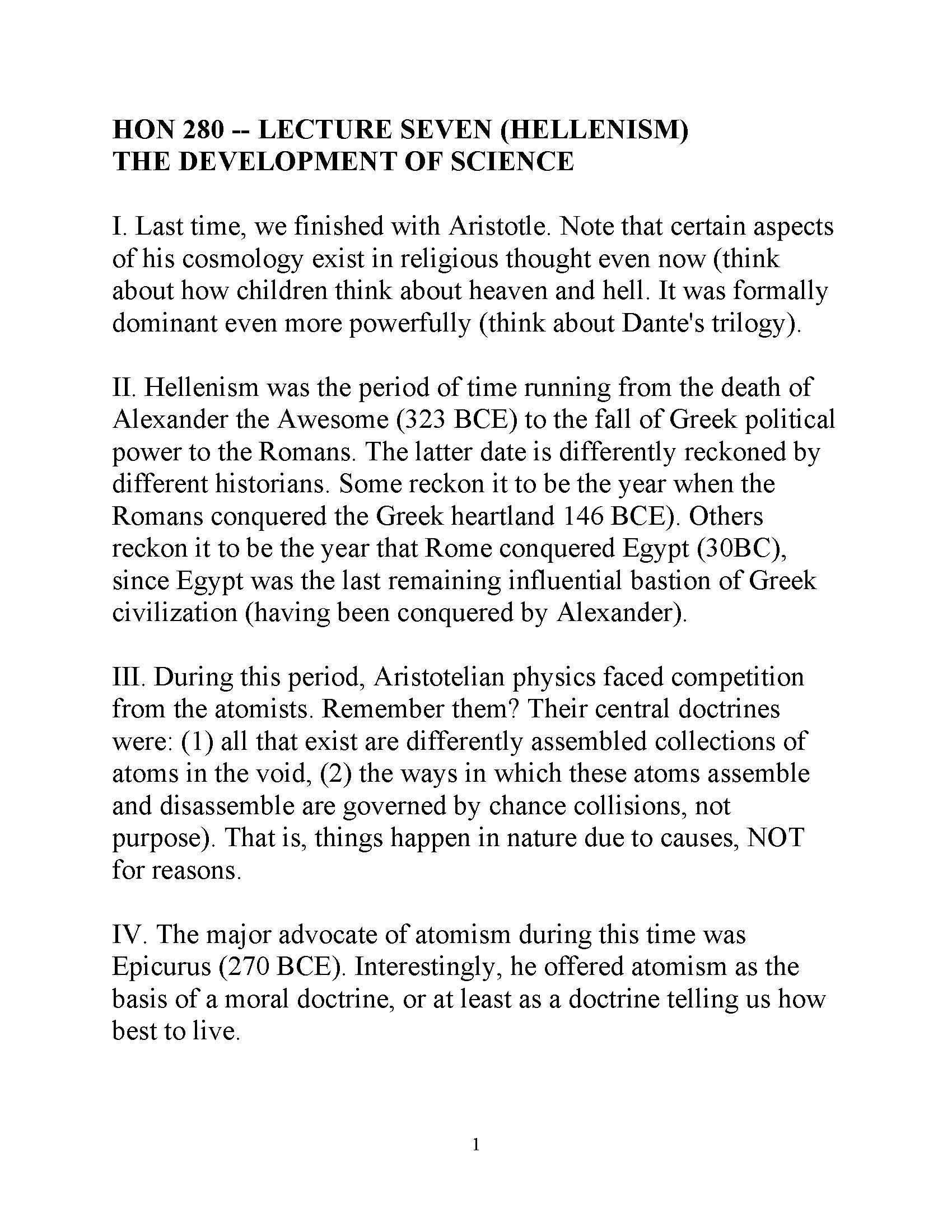 DEVEL OF SCIENCE