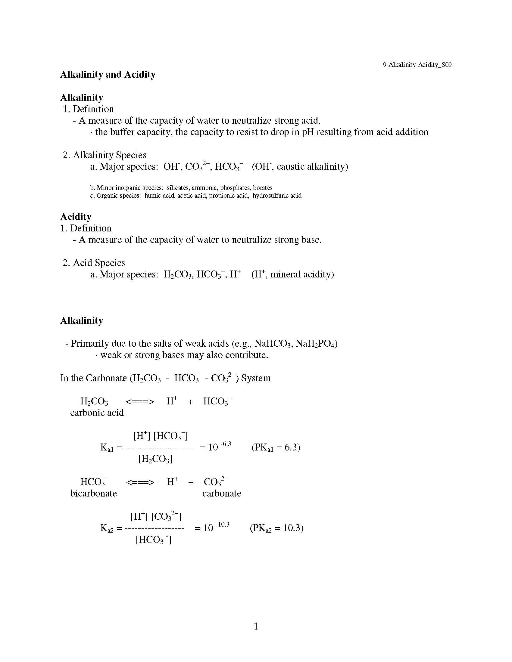 WATER & WASTE WATER QUALITY