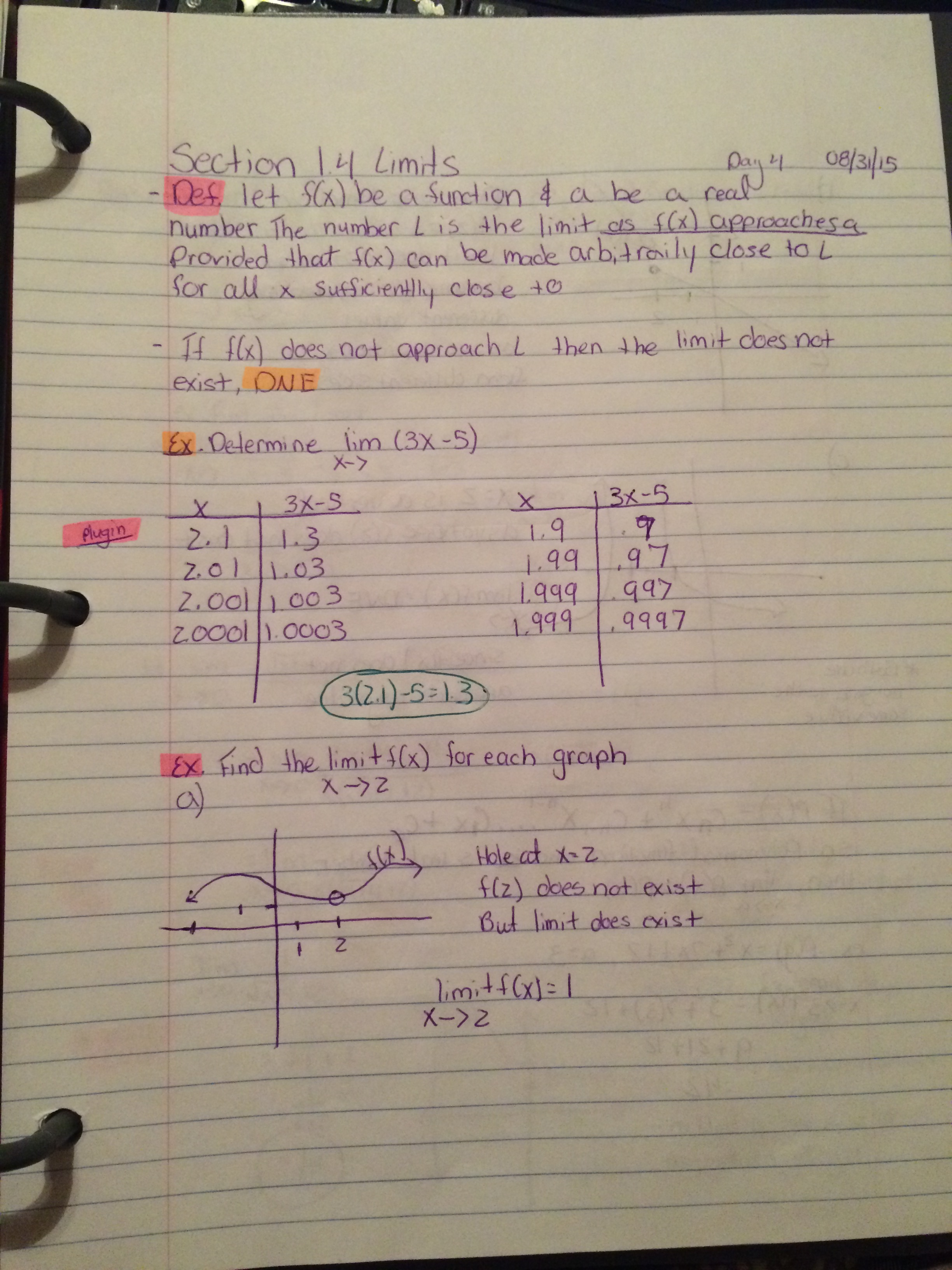 Week 2 Calculus Notes 