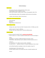 First week of notes: Earth Science 
