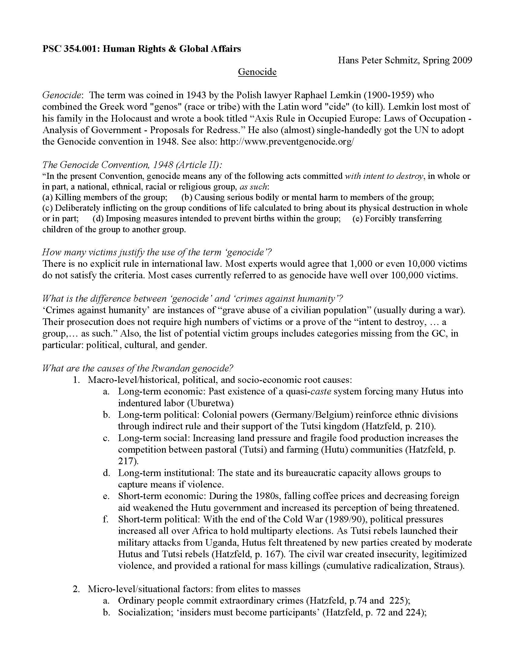 Human Rights and Global Affairs