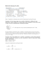 Math 105 Week 5 Notes