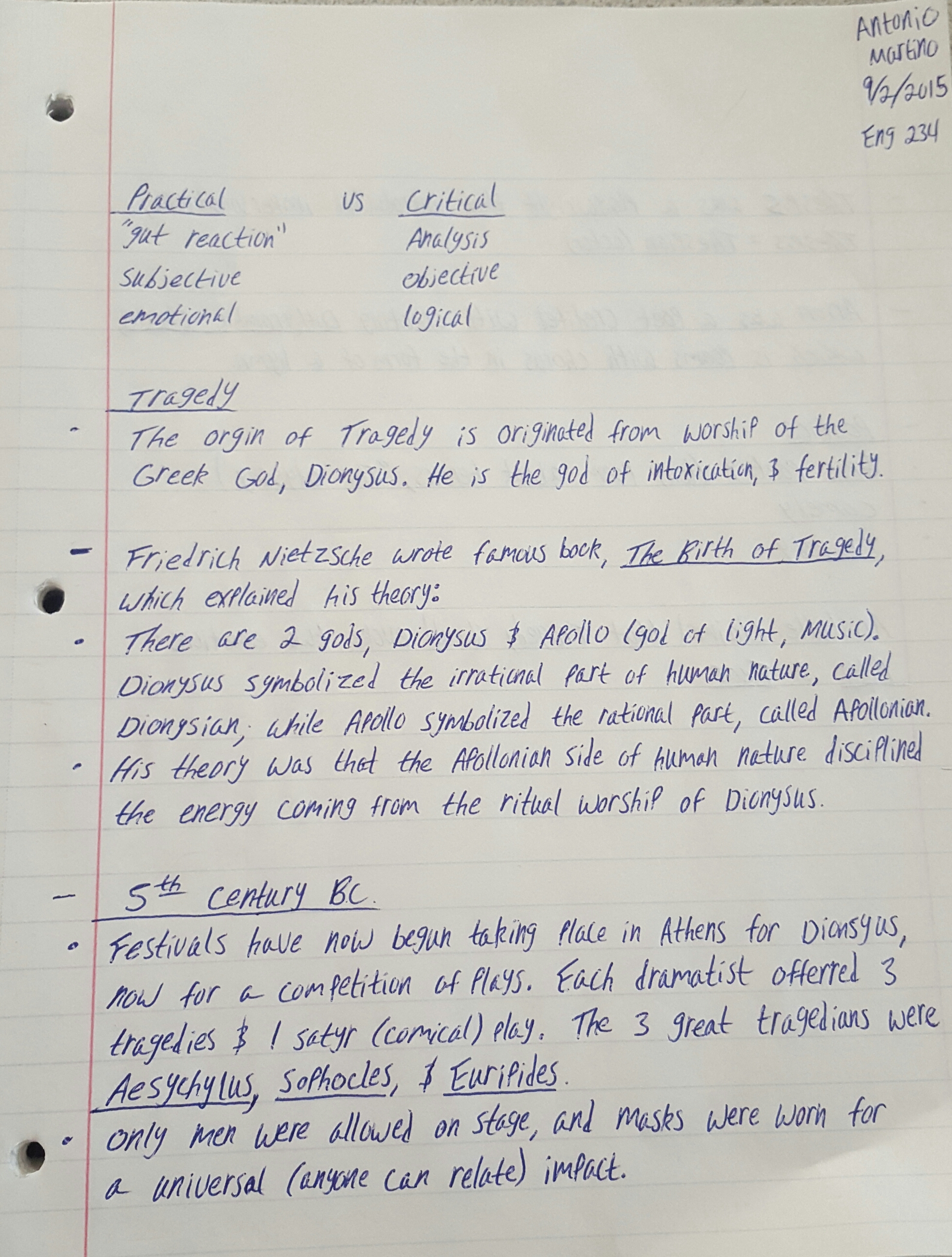 Week 1 Detailed Notes - English 234WI