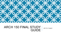 ARCH 150 Final Study Guide