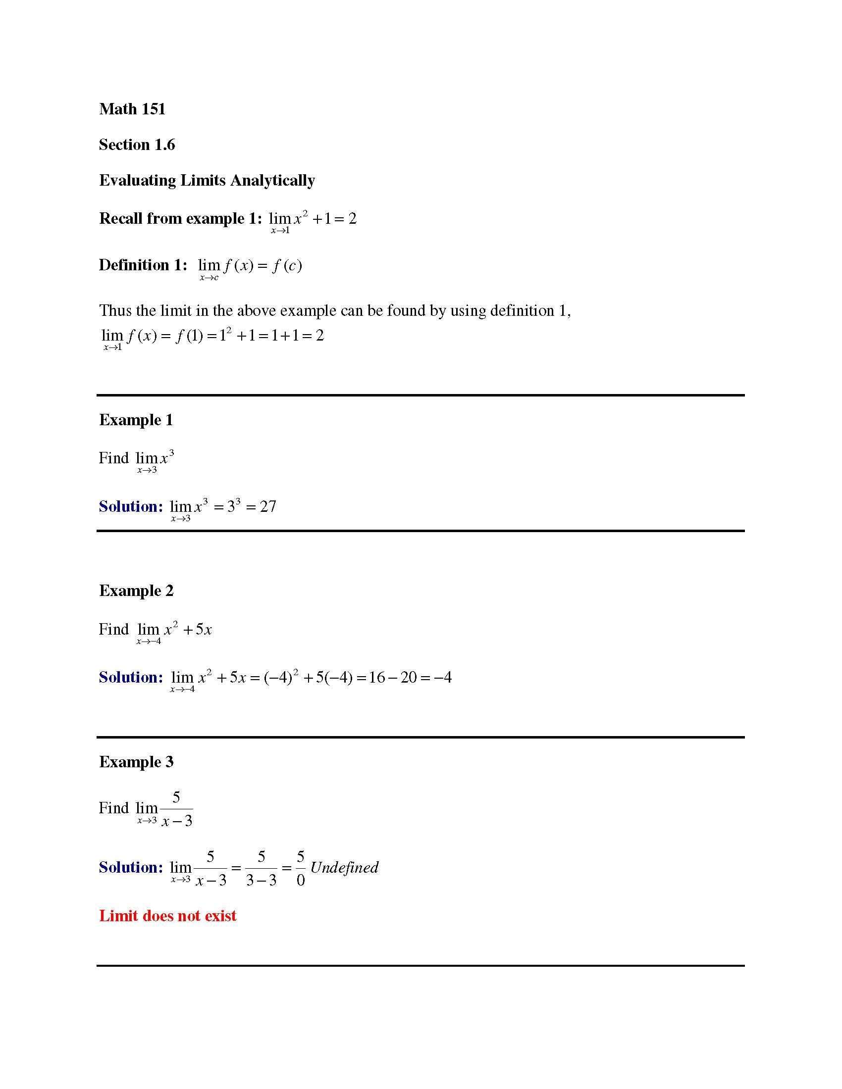 Calculus and Analytic Geometry I
