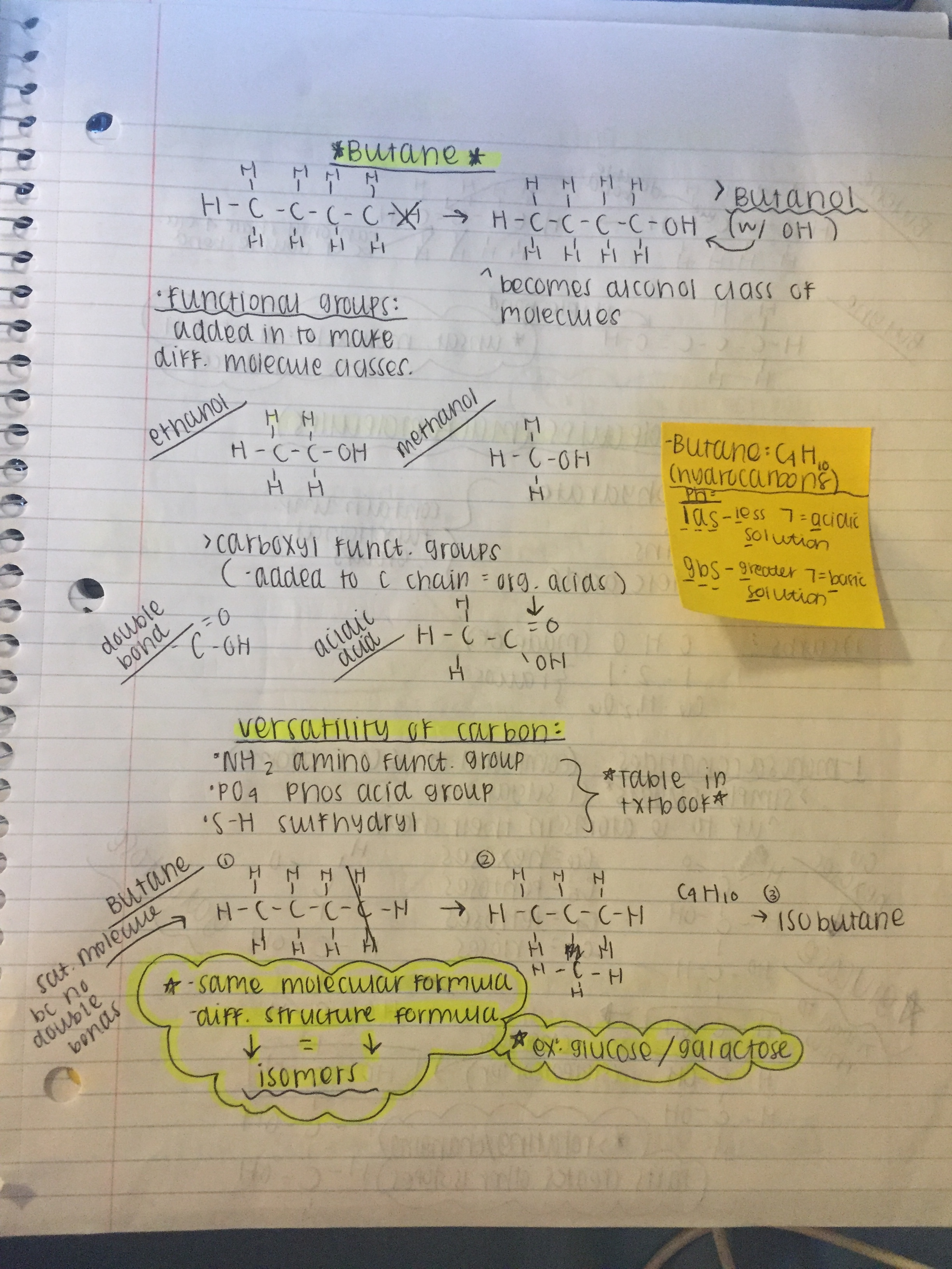 BIO 111 Lecture notes (ch.3-5)