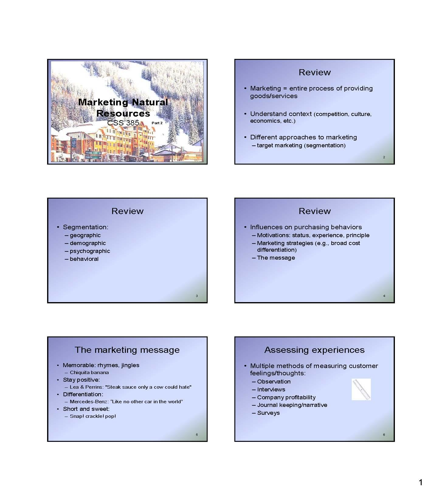 Conservation Management and Planning I