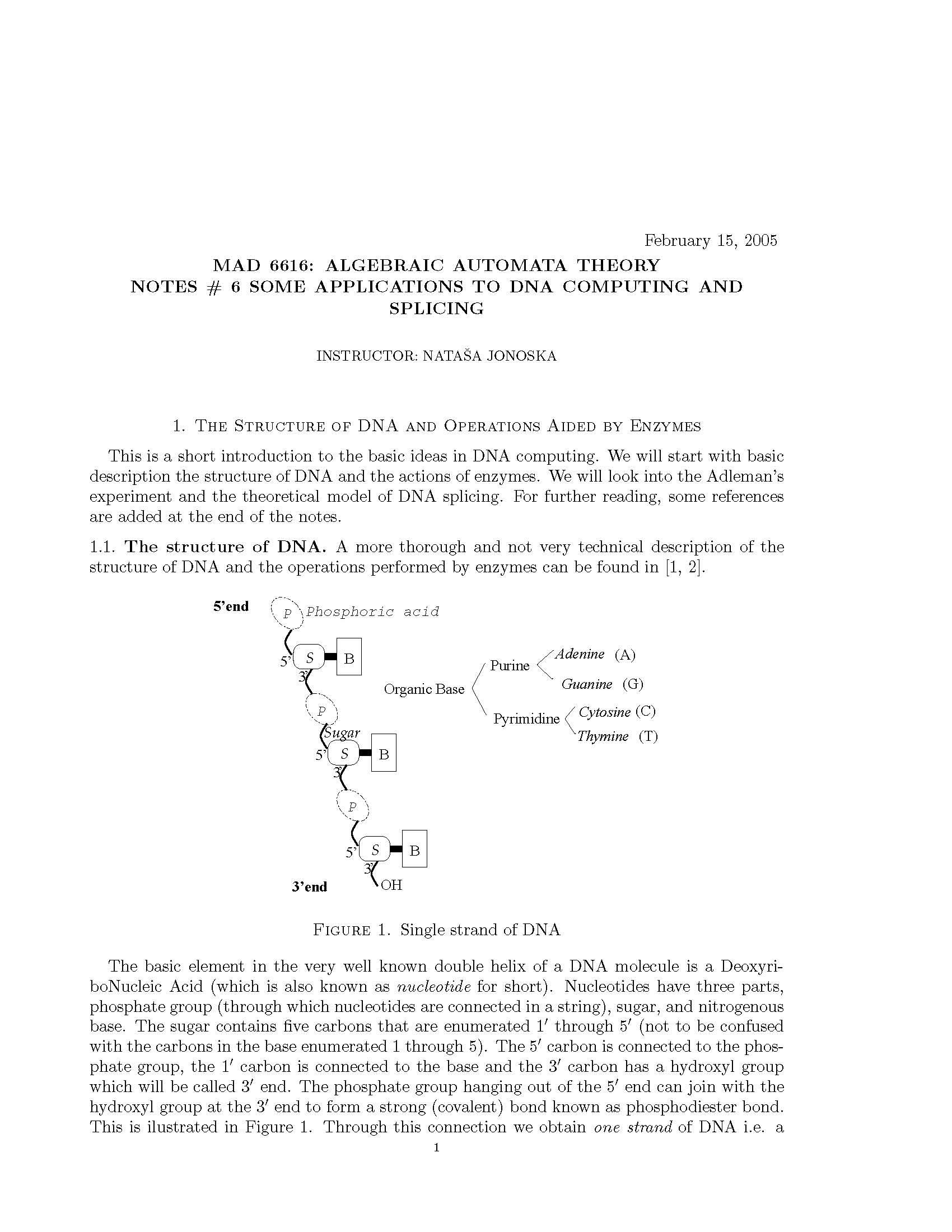 Algebraic Automata Theory