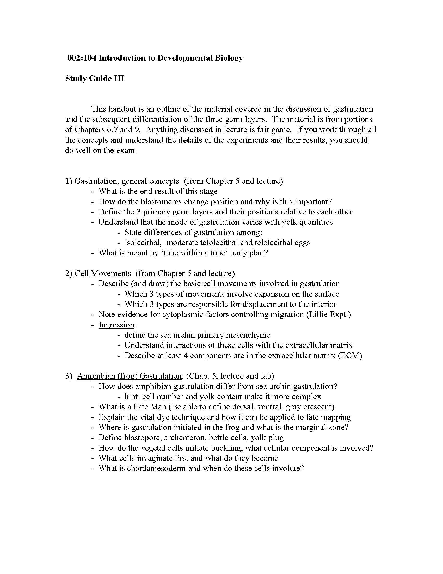 Introduction to Developmental Biology