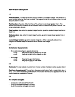 Math 106 Exam 2 Study Guide
