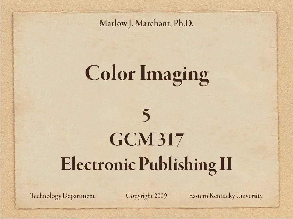 Electronic Publishing II