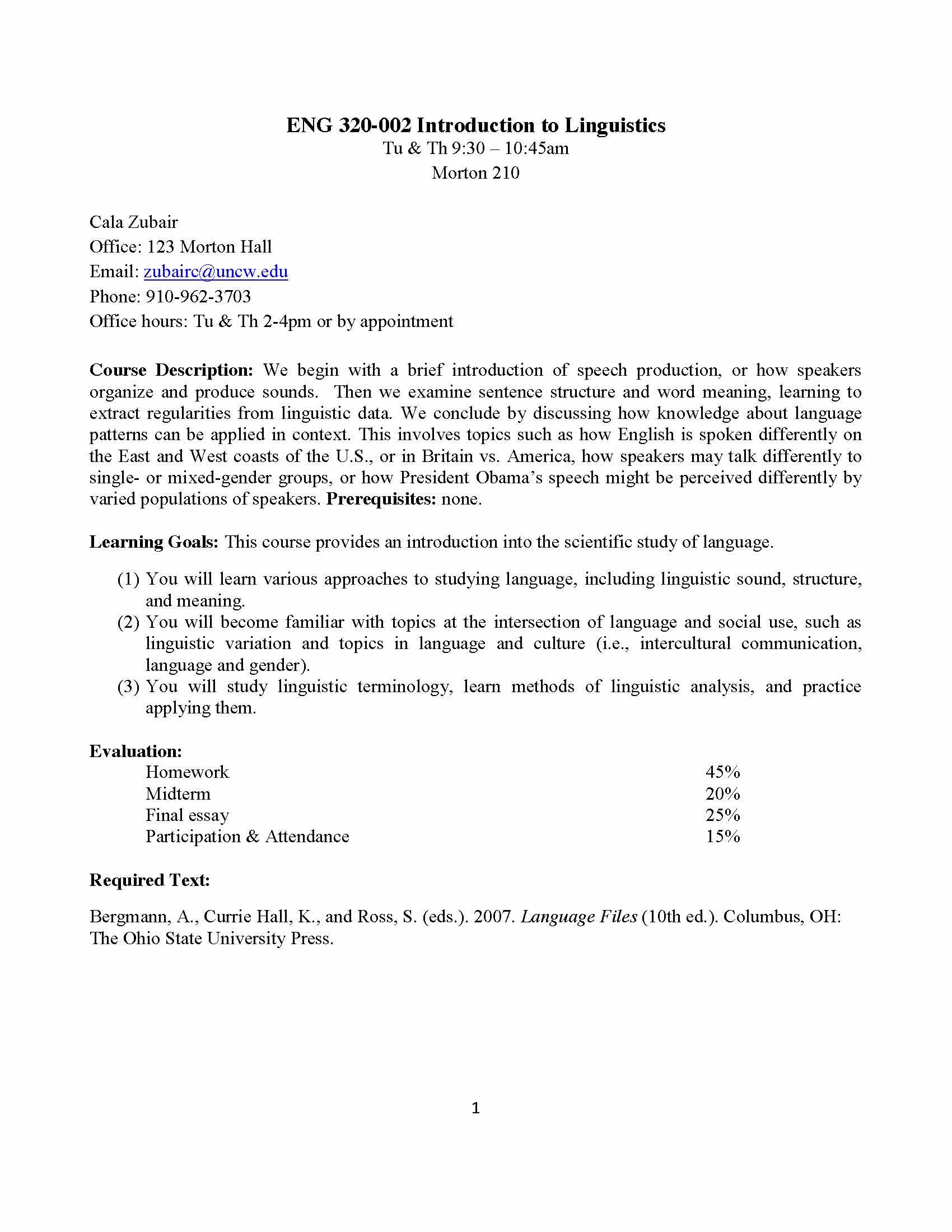 Intro To Linguistics