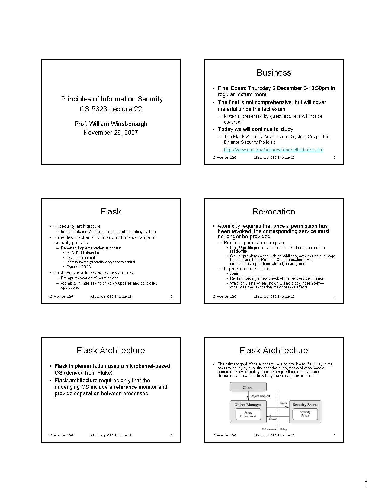 Principles of Info Security