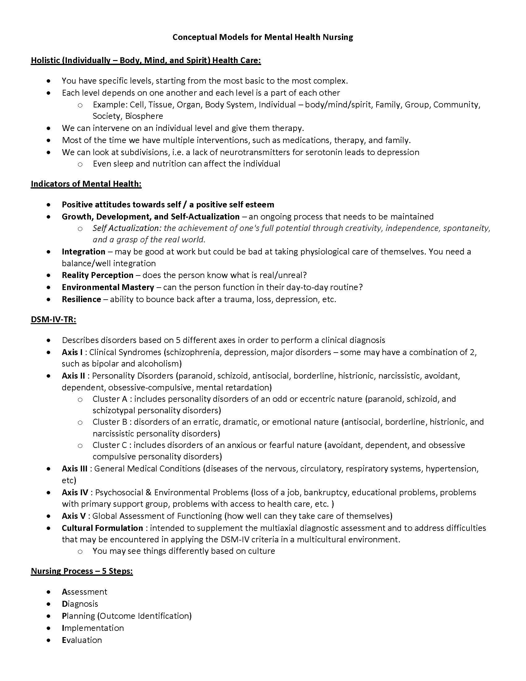 Mental Health Nursing