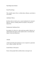 Psychology Study Guide Chapter 8