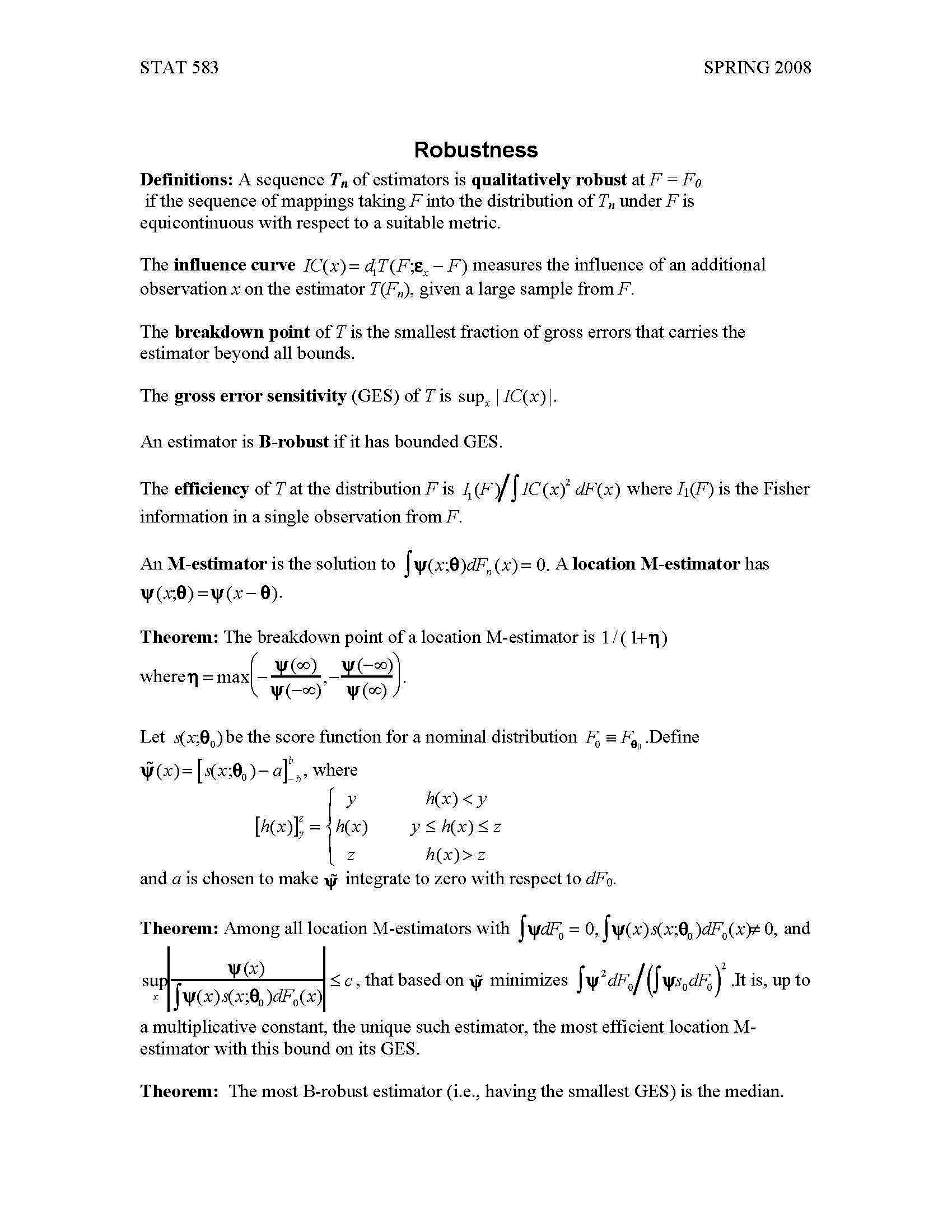 ADV THRY STAT INFER