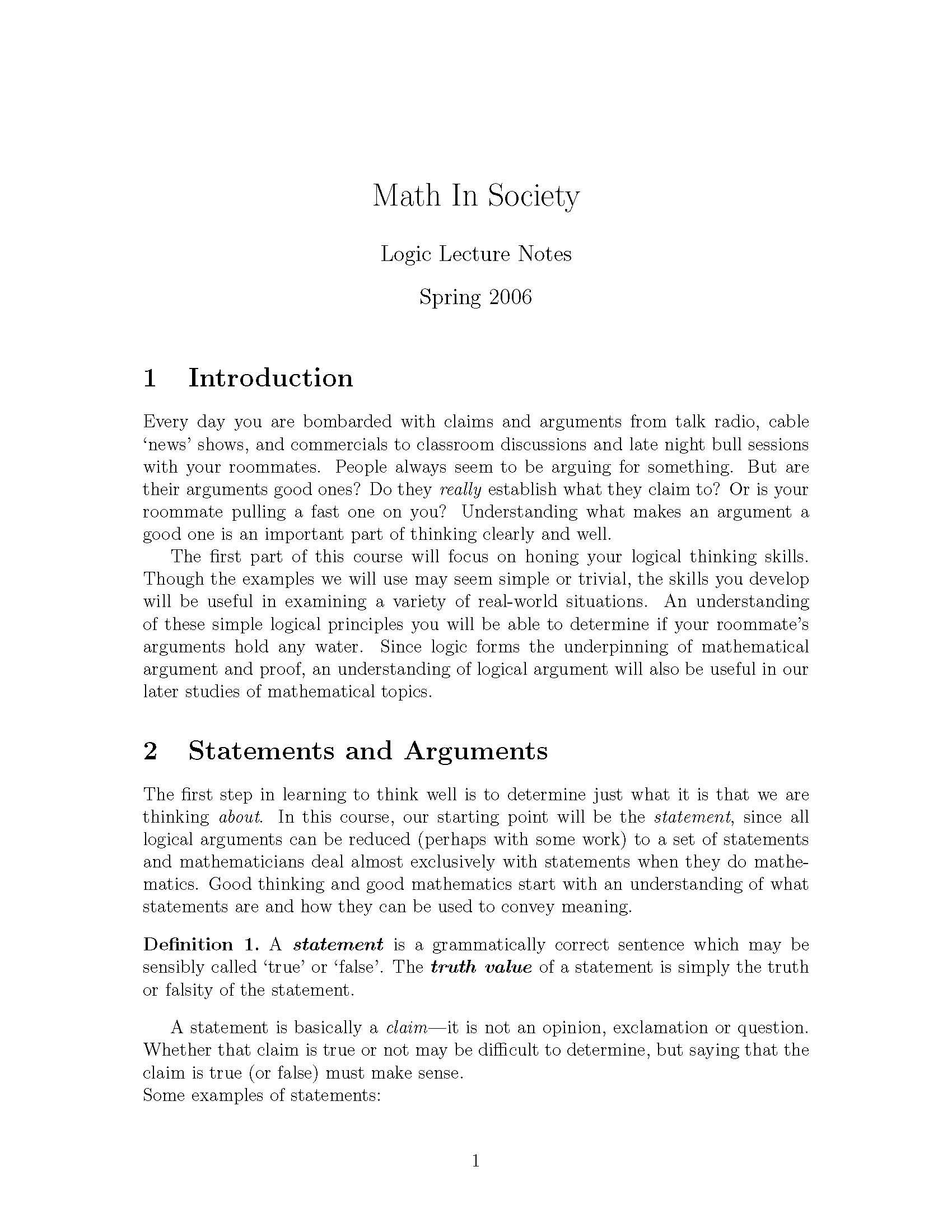 MATHEMATICS IN SOCIETY